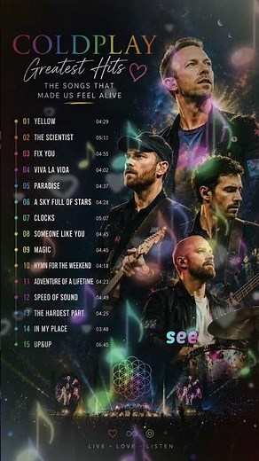 Coldplay Best Songs Playlist 2026 ~ The Best Of Coldplay ~ Greatest Hits Full Album 2026