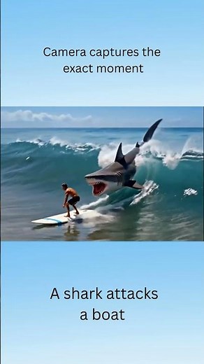 Shark Attacks Boat! Scene Caught on Camera | Watch the Chaos Unfold #sharkattack #