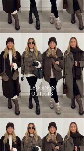 Stacie Elsmore on Instagram: "Comment SHOP & I’ll dm you the links ❄️☁️ 9 thermal leggings outfits for the cold weather! Which look is your favourite?! 🖤 These leggings are an absolute staple for me in the colder months- cosy, comfy & the quality is really good (they also wash well: no fading or pilling!) oh and they’re under £25 🙌🏻. ⬇ https://liketk.it/5A63U"