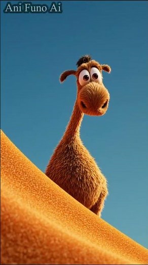 Camel Sand Slide 🐪😂 #camel #slide #aishorts #cartoon #shorts