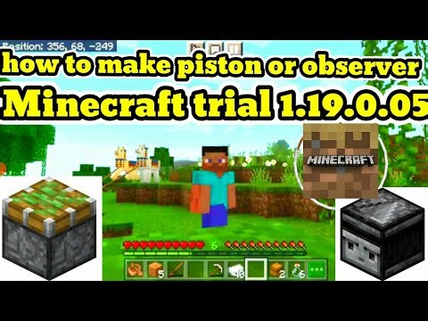 how to make piston or observer Minecraft trial Minecraft trial Mein Piston aur observer kaise banaen