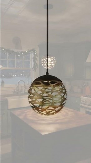 Functional Lighting, Luxe Design: George Kovacs Golden Eclipse Pendant #pendantlights #georgekovacs