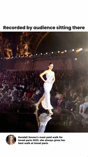 Kendall Jenner walking for L'Oreal Paris 2023 #kendalljenner #fashion #runway #model #shorts