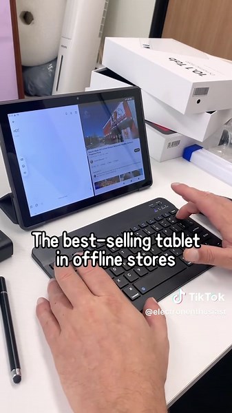 Android Tablet With Keyboard and Mouse #tablet #fyp #android #androidtablet #internet #tech #tiktokshop #goodthing #fathersdaygift