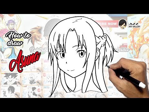 How to draw Asuna from Sword Art Online