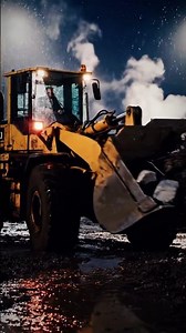 Night Shift Power! 🚧 Heavy Equipment in Action & Mud Splashes!