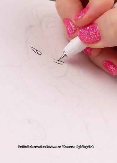 Transforming Betta Fish into a Merman with Markers