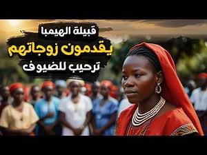 قبيلة الهيمبا يقدمون زوجاتهم ترحيب للضيوف | اكتشف عادات الشعب الأحمر المدهشة
