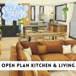 Clean & Airy Open Plan Kitchen, Living and Dining
