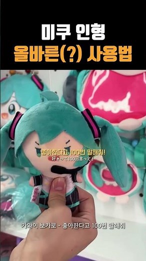 미쿠 인형 올바른(?) 사용법
