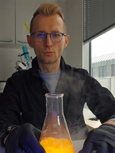 Experiments with a Fluorescent Volcano in the Laboratory