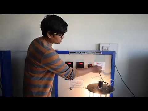 Experiment No: 5 Critical heat flux apparatus.