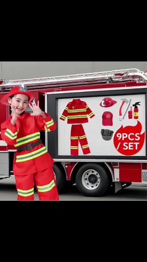 Fireman costume for kids boys Firefighter Career Uniform work cosplay role play suit clothing#costumeforkids #kidfashion #careerguidance #childhood #halloweenmakeup #halloween2024 #style #2024 #fyp #foru #fashion #shop #kidstiktok #fashiontiktok