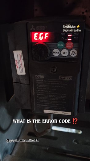 Gopinath sadhu on Instagram: "Check the Error Code ⁉️ #industrialelectrician #electrician #electricalwork #instagram #facebook #youtube"