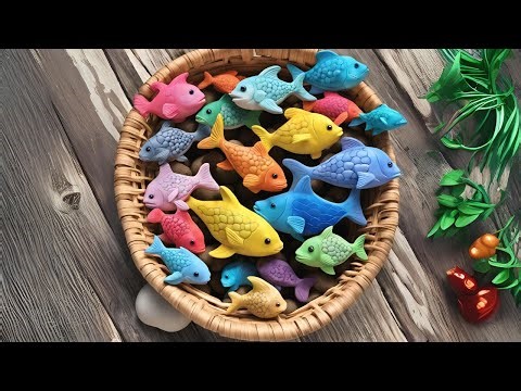 Aqua Toy Family: Puffer, Clown, Eel, Goldfish, Seahorse, #dolphin #shark #starfish