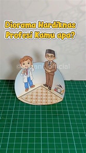 Diorama Hardiknas Fun with DIY Paper Crafts 🧑‍⚕️| Education Day!#shorrts #haripendidikannasional