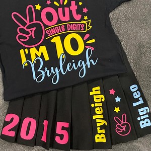 Peace Out Single Digits, I'm 10 - Personalized Birthday Outfit - Etsy