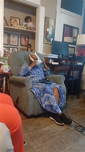 My auntie riding a VR roller coaster Christmas 2025 | Mack Hargrove