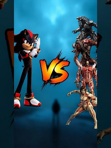 Shadow the Hedgehog vs EVERY Kaiju & Titan! 🦔🔥 #godzilla