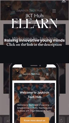 🌐✨ The Future of Learning is Here! Our brand-new E-Learning Website is now live! 🎉 Parents, learners, organizations, and school owners — this is your chance to explore a platform designed to make tech education accessible, interactive, and fun. 🧠 Learn Coding | 🤖 Robotics | 💡 AI | 🎨 Product Design — all in one place! ✅ Create an account ✅ Learn at your pace ✅ Access expert instructors Don’t wait — Register today and begin your tech journey! 🚀 #ELearning #TechEducation #JktHub #OnlineLearn