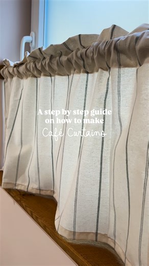 Elliss Eyre on Instagram: "Step by step Cafe Curtain tutorial for total sewing beginners 🧵🪡 I’ve felt like the bathroom was missing something for ages and this ruffle top curtain is just what it needed! What you will need: A sewing machine 🪡 Scissors ✂️ Fabric 🧶 Tension rod or small curtain pole 💈 This was so easy to make and I’m so happy with how they turned out 😍 #CafeCurtains #WindowMakeover #ReelsDIY | Cottage Decor | Cottage Core | Crafts | DIY Project | Cosy Home | Home Interiors"