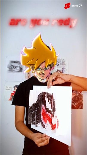 Spider-Man, venom, Deadpool 3D drawing