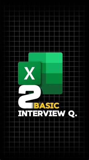 2 Basic Interview Question! #excel #shorts