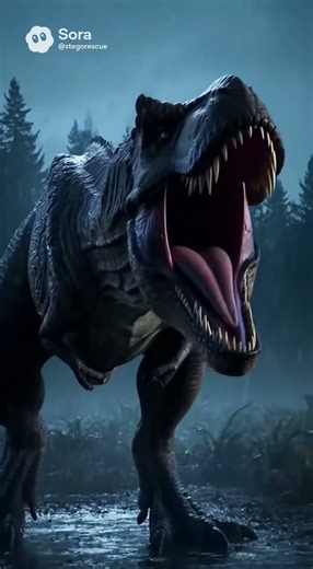 Tyrannosaurus Rex Roars in the Storm｜#TyrannosaurusRex (Fictional Effect)
