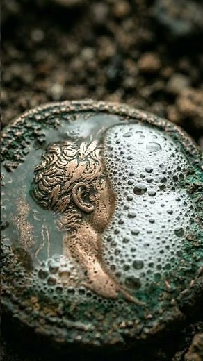 This Caesar Coin Was Buried for 1000 Years… Look at This 😱#asmr #coinrestoration