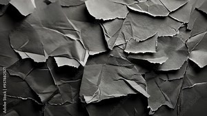 Exploring the texture of crumpled black paper in a creative art project for a unique visual effect
