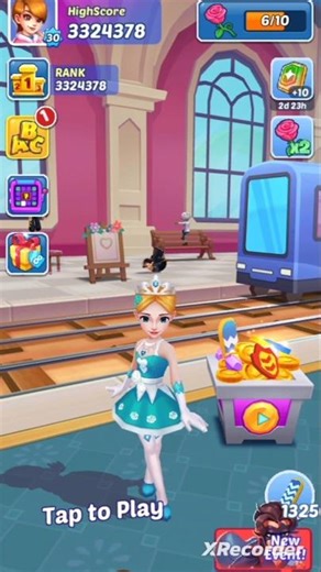 Princess Jumping on the Train | 👸🤸 | Running Game | #shorts #subway princess runner