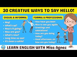 30 Creative Ways to Say Hello | Hello Synonyms With Examples | Fun English with Miss Agnez