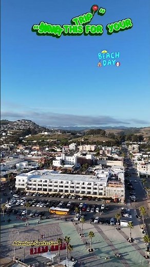 Pismo Beach Downtown & Ocean Drone View 🌊 | California Coast Aerial Shorts #pismobeach
