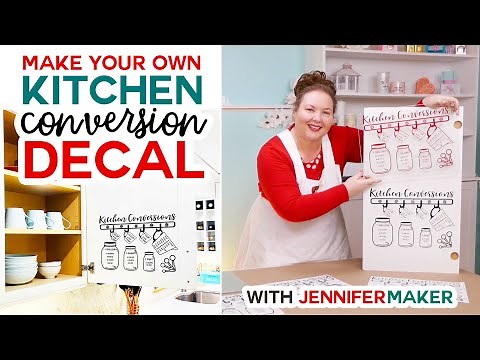 Make a Vinyl Decal for Your Kitchen: A Handy Conversions Chart!