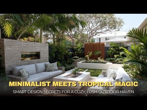 Tiny Tropical Oasis Decorating a Small Backyard with Minimalist Modern Flair