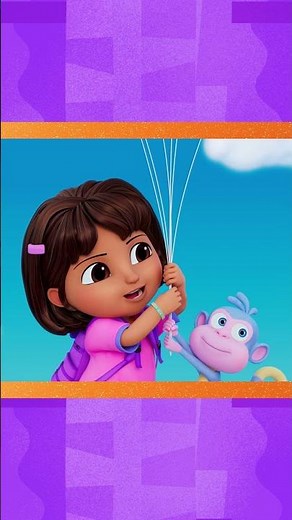 Dora flies with a dragon! 🐉