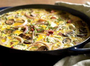 A Light Sausage and Mushroom Frittata Recipe