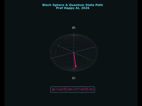 Animation of Changing the State in Bloch Sphere in Quantum Computing