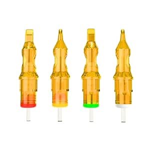 Professional Tattoo Cartridge Needles - Mixed Single Stack Magnum Disposable Semi-Permanent Makeup Eyebrow Tattoo Pen Machine Supply 5M1/7M1/9M1/11M1/13M1(50PCS)