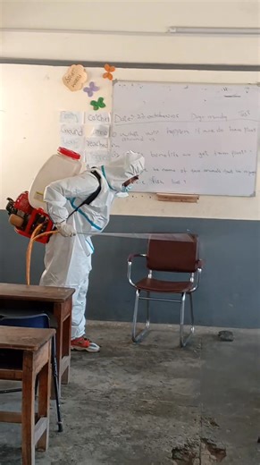 1.4K views · 27 reactions | Today, the Health Department organized a disinfecting activity at our school against the chickenpox virus. The team sprayed disinfectant in all classrooms ... | Govt. High School Murtazaabad Hunza | Facebook