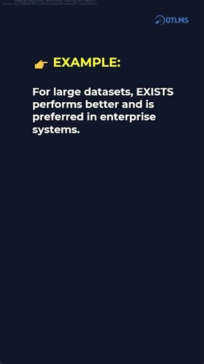 Oracle SQL PLSQL interview- EXISTS vs. IN