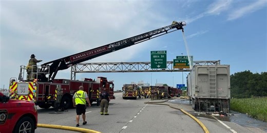Avoid the Area: Vehicle fire brings I-70 down to 1 lane near KC rail yard