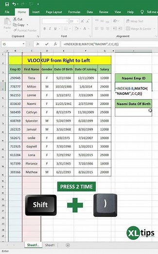 Performing VLOOKUP from Right to Left in Excel: Step-by-Step Guide and Examples