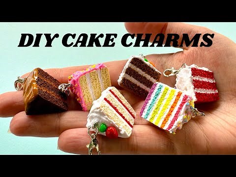 6 Polymer Clay Cake Charms To Make For DIY Projects (Tutorial)