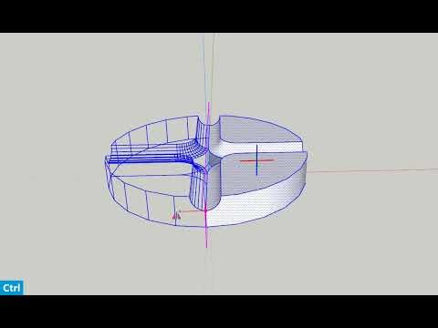 Modeling a solid shape using Follow Me in SketchUp