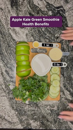 Try this nutritious Apple Kale Green Smoothie in the mornings for a healthy, refreshing start to your morning! ⚡ Do you want the recipe? Get it below! ⬇️ ➖ 1 cup unsweetened almond milk ➖ 1 cup raw chopped kale ➖ 1 mini cucumber, chopped ➖ 1 small green apple, cored and chopped ➖ 1 teaspoon lemon juice ➖ 1 scoop protein powder 🌿 Combine all ingredients in a blender and mix until smooth. This recipe makes 1 serving and takes approx. 5 minutes! ⚡Flip Your MetaSwitch With These Supreme Superfoods!