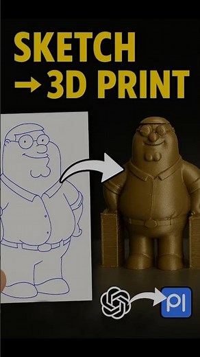 🖌️ Sketch to 3D Model in Seconds with AI! #PrintPal.io 🚀