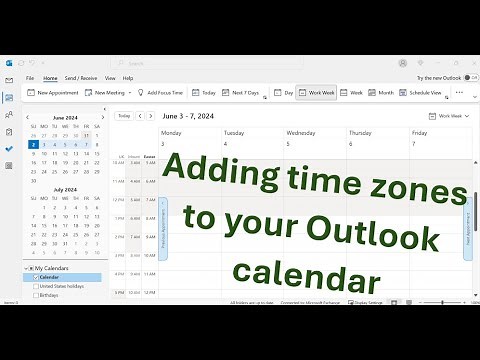 Adding Time Zones to Outlook Calendar