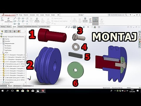 SolidWorks de Parça Çizip Montajladık