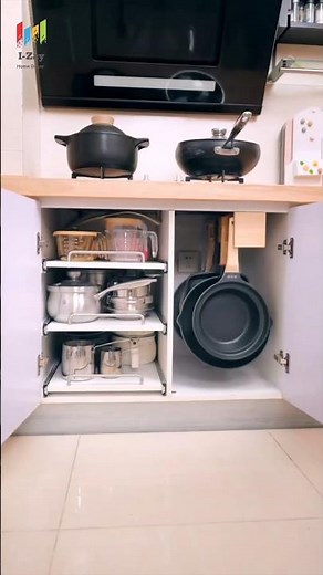 Kitchen Organization Hacks for Pots, Pans & More! 🍳👌 #storagesolutions #home #kitchen